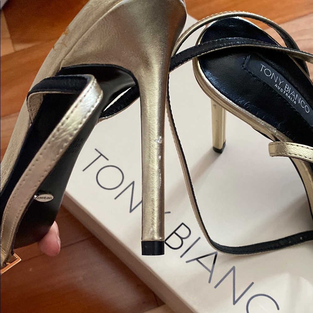 Tony Bianco MICKY gold nappa heels - Picture 4 of 5